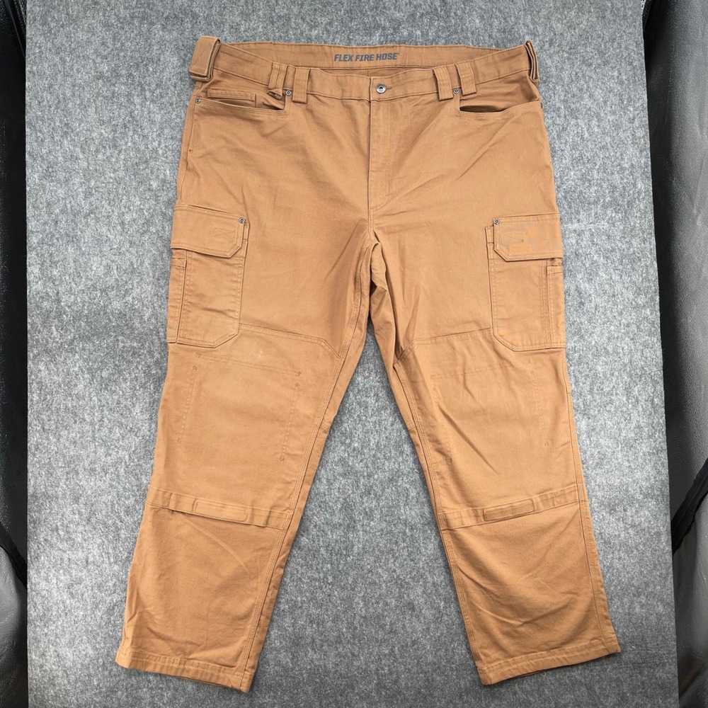 Duluth Trading Co Cargo Pants Mens 48x30 Flex Fire Hose Brown Utility Outdoor